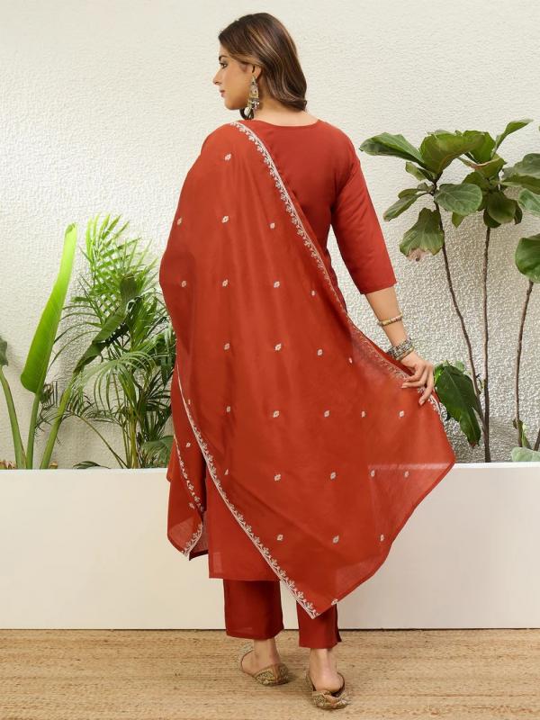 VP 9858 R Women’s Traditional Kurta Pant Set with Dupatta